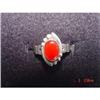 Image 1 : Scandinavian Carnelian Sterling Ring Size 5 1/2 #929339