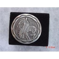 Estate Sterling Signed Brooch Indian on a Horse #929357