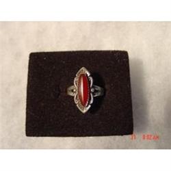 Estate Scandinavian Sterling Carnelian Ring #929377