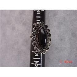 MADE IN MEXICO Sterling Onyx Obsidian Ring #929388