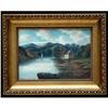 Image 1 : !OIL ON CANVASS - MARVELLOUS LAKE LANDSCAPE -  #929491
