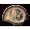 Image 1 : CHINESE EXPORT BLUE CANTON LEAF DISH #929721