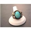 Image 1 : Turquoise Mexican Ring Double Leaf #929778