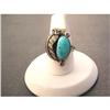 Image 1 : Turquoise Mexican Ring Leaf Design #929779