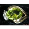 Image 1 :  Peridot ring w/diamonds 10K #929792