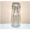Image 1 : Rare 19C  One Pint Glass Milk Bottle  #930045