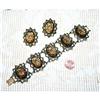 Image 1 : Signed Emmons Rhinestone Bracelet/Earrings Set #930160