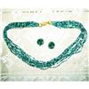 Image 1 : Glass Beaded Rhinestone Necklace & Earrings #930170