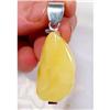 Image 1 : Powerful BUTTER  Baltic Amber Sterling Pendant #930578