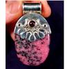 2.3"  Mughal Sterling Rhodonite Pendant~40 #930601