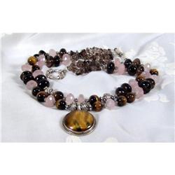 Handcrafted~Gemstone Poppuri Choker~230grams #930853