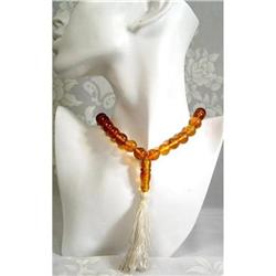 14mm Honey Prayer Beads~AMBER #930866