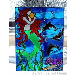 Stained Glass Painting Provacative MERMAID  #930882