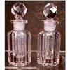 Image 1 : Cologne Bottles Zipper Pattern PAIR Cut Glass #930972