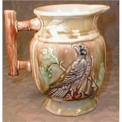 MAJOLICA Falcon Pitcher Hawk Eagle Jug ANTIQUE #931047