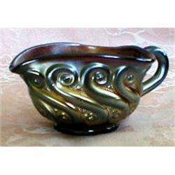 DUGAN S-Repeat Carnival Glass Creamer RARE #931059