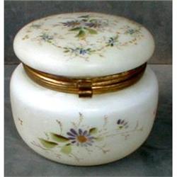 Mt WASHINGTON Powder JAR Satin Glass HP #931063