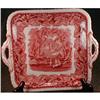 Image 1 : Masons Vista Pink Sandwich Plate Square, open #931155
