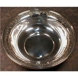 STERLING Bowl FANCY Design ANTIQUE Large #931415