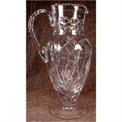 PITCHER Footed CUT Glass Ewer VINTAGE #931416