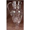 Image 1 : PITCHER Footed CUT Glass Ewer VINTAGE #931416
