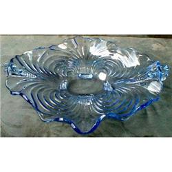 CAMBRIDGE Caprice BLUE Bowl & Candle Sticks #931424