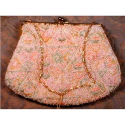 Beaded EMBROIDERED Purse VINTAGE Beautiful #931436