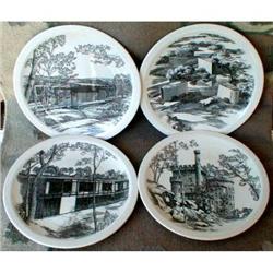 WEDGWOOD Brandeis University PLATES Set of 4 #931442