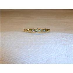 18K YG Hidalgo Scroll Diamond Twist Ring Band #931586