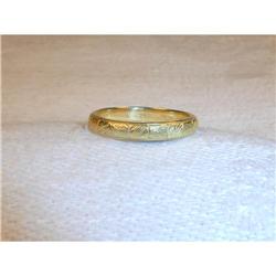 18K YG Gold Hidalgo Medium Textured Insert Band #931587