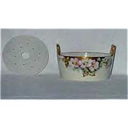 Royal Austria Floral Butter Dish with Pierced #932015