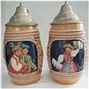 Image 1 : German Handgemall Lidded Beer Steins #932032