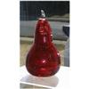 Image 1 : Crackle Glass Ruby Pear #932376