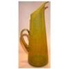 Image 1 : Large crackle glass Pitcher in a lemon-lime #932397