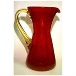  Crackle Glass Pitcher #932406