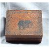 Image 1 : Old Wooden Tinket Box with Elephant Stencil #932445
