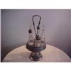 Image 1 : Castor Set, 5 Bottles, etched,silverplate base #932949