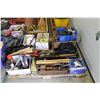 Image 1 : PALLET WITH CHARGER, JACK, SANDER, SAW, AIR IMPACT, PIPE WRENCH, ETC