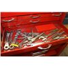 Image 2 : MAC 10 DRAWER RED TOOLBOX C/W ALL TOOLS INCLUDING SOCKETS, WRENCHES, SCREWDRIVERS, BATT CHARGER, ETC