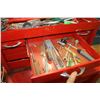 Image 4 : MAC 10 DRAWER RED TOOLBOX C/W ALL TOOLS INCLUDING SOCKETS, WRENCHES, SCREWDRIVERS, BATT CHARGER, ETC