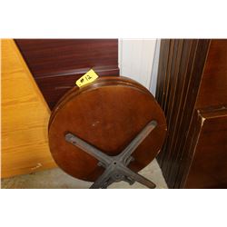 3 ROUND TABLE TOPS (APPROX. 30") & DESK TOP