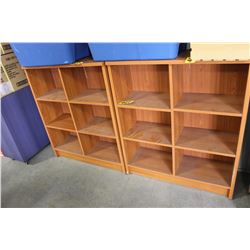 WOOD SHELVES (TIMES 2) (APPROX. 35" X 17" X 45" H)