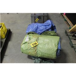 5 ASSORTED TARPS