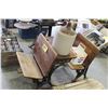 Image 1 : ANTIQUE WOOD SCHOOL DESK C/W 2 SEATS