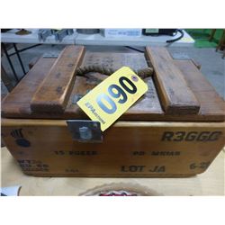 WOODEN AMMUNITION BOX