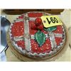 Image 1 : CHERRY PIE PLATE WITH COVER & STAINLESS PLATES
