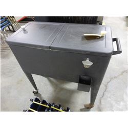 BLACK COOLER ON WHEELS (APPROX. 30" X 15" X 34"H)