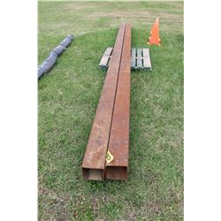 2 STEEL 20' L X 7 1/4" SIGN POSTS