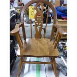 KID'S WOOD ROCKING CHAIR