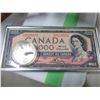 Image 3 : LANTERN, CANADA $1000 BILL CLOCK, & CAST MEAT TENDERIZER, FORK & SPOON SET